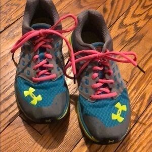 Under Armour Micro G Sneakers Gray and Blue 6.5